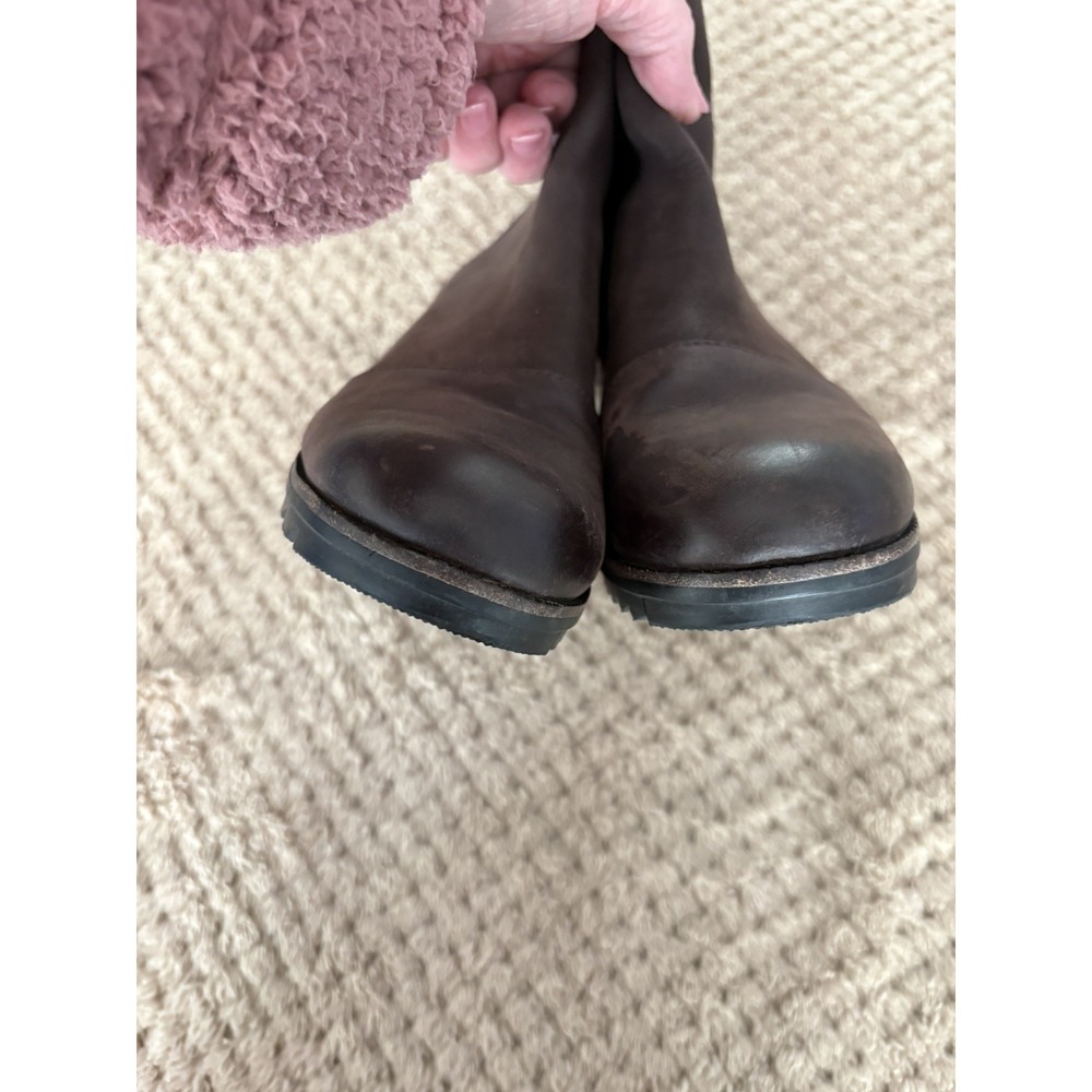 Sorel Boots Womens Size 8.5 Cate Chocolate Brown Leather/Suede Zip Block Heel - Picture 12 of 15